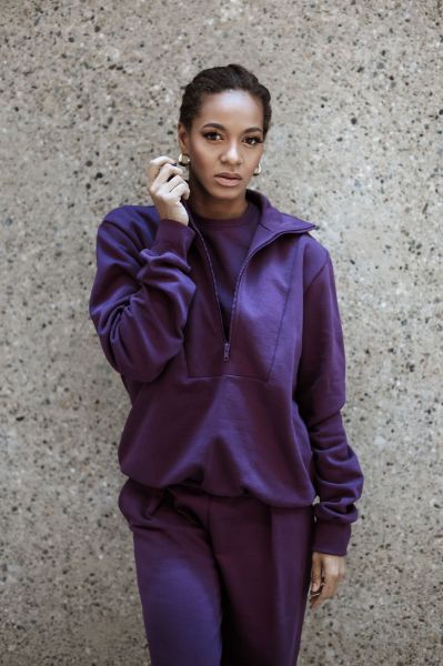 Picture of Sweatshirt with zipper collar